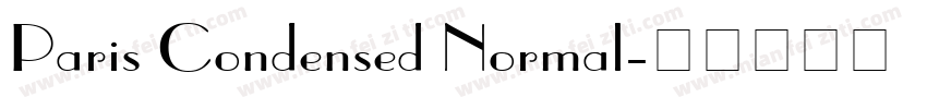 Paris Condensed Normal字体转换